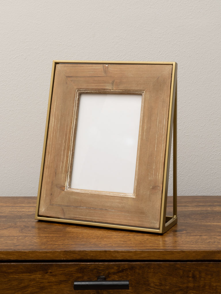 Photo frame with brass patina edges (11x16) - 1