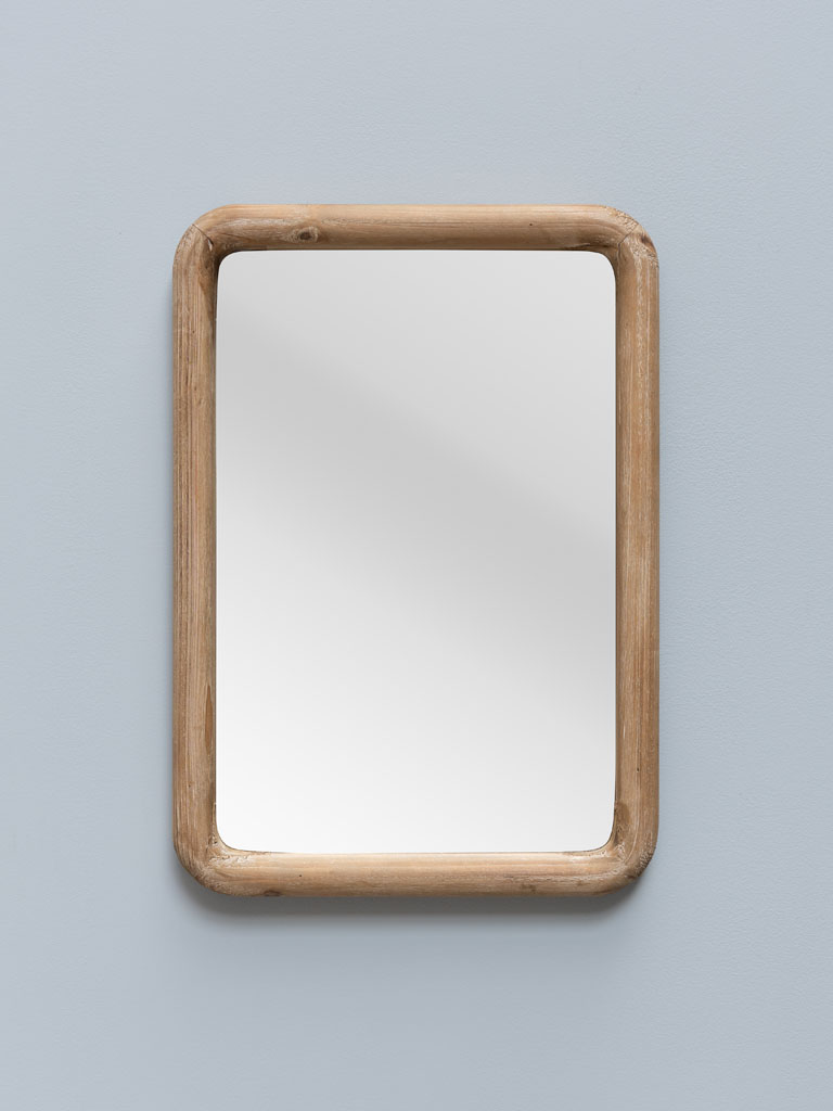 Wooden mirror with rounded corners - 1