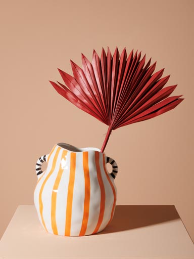 Striped vase Pomodoro