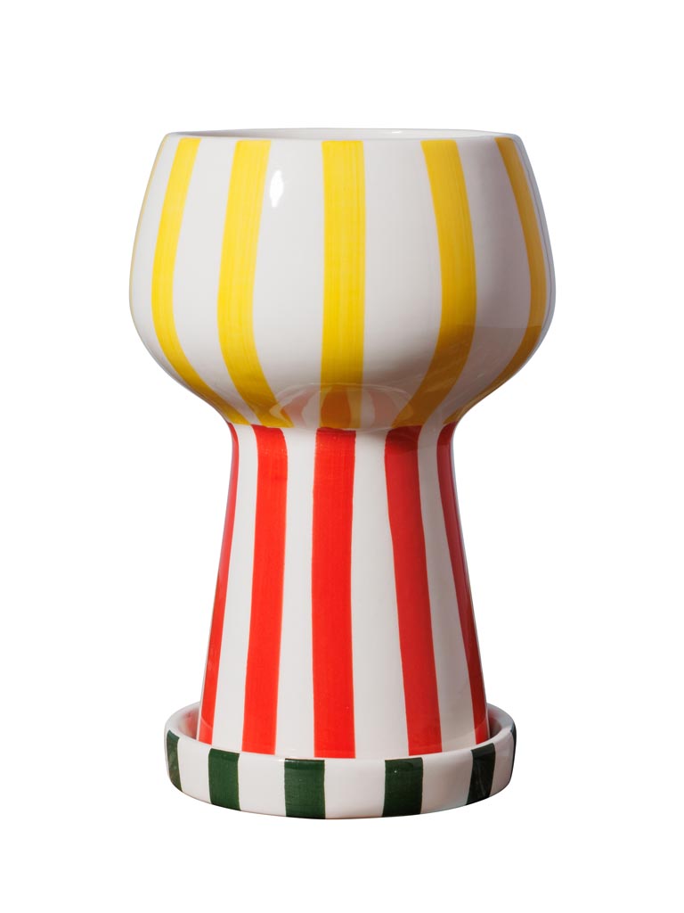 Striped tricolor vase Aldo - 2