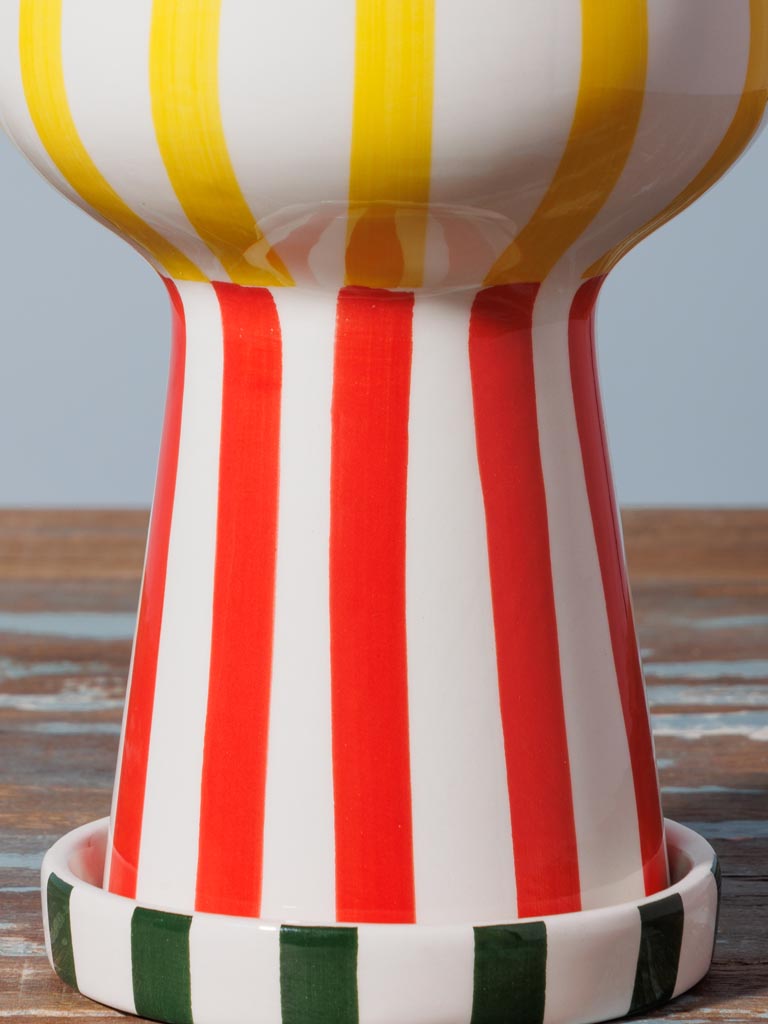 Striped tricolor vase Aldo - 3