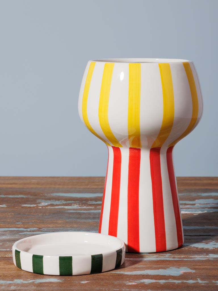 Striped tricolor vase Aldo - 5