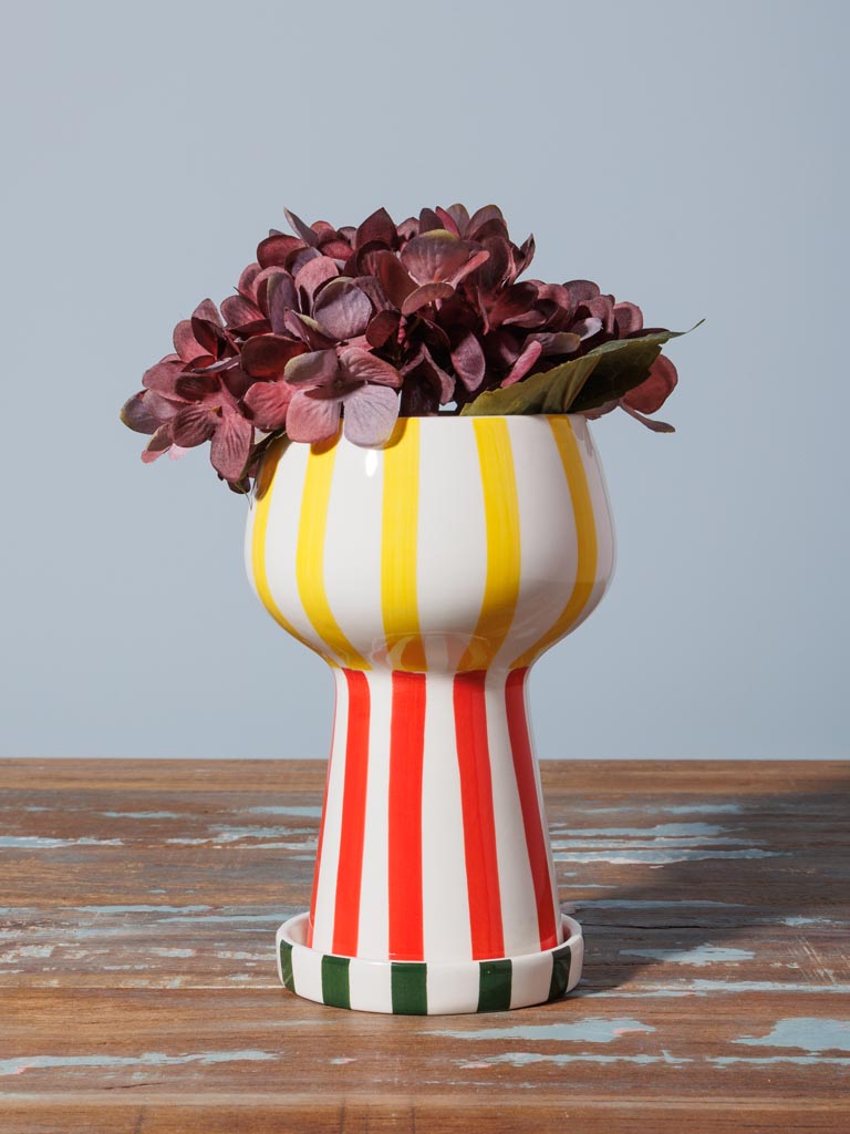 Striped tricolor vase Aldo - 4