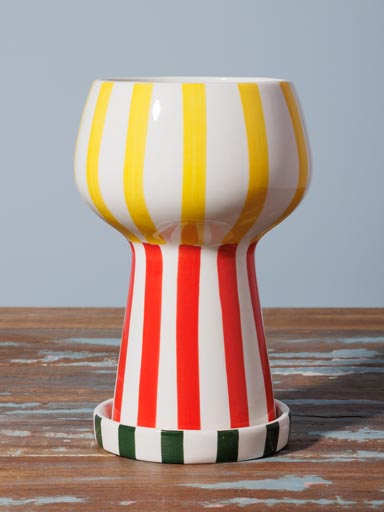 Striped tricolor vase Aldo