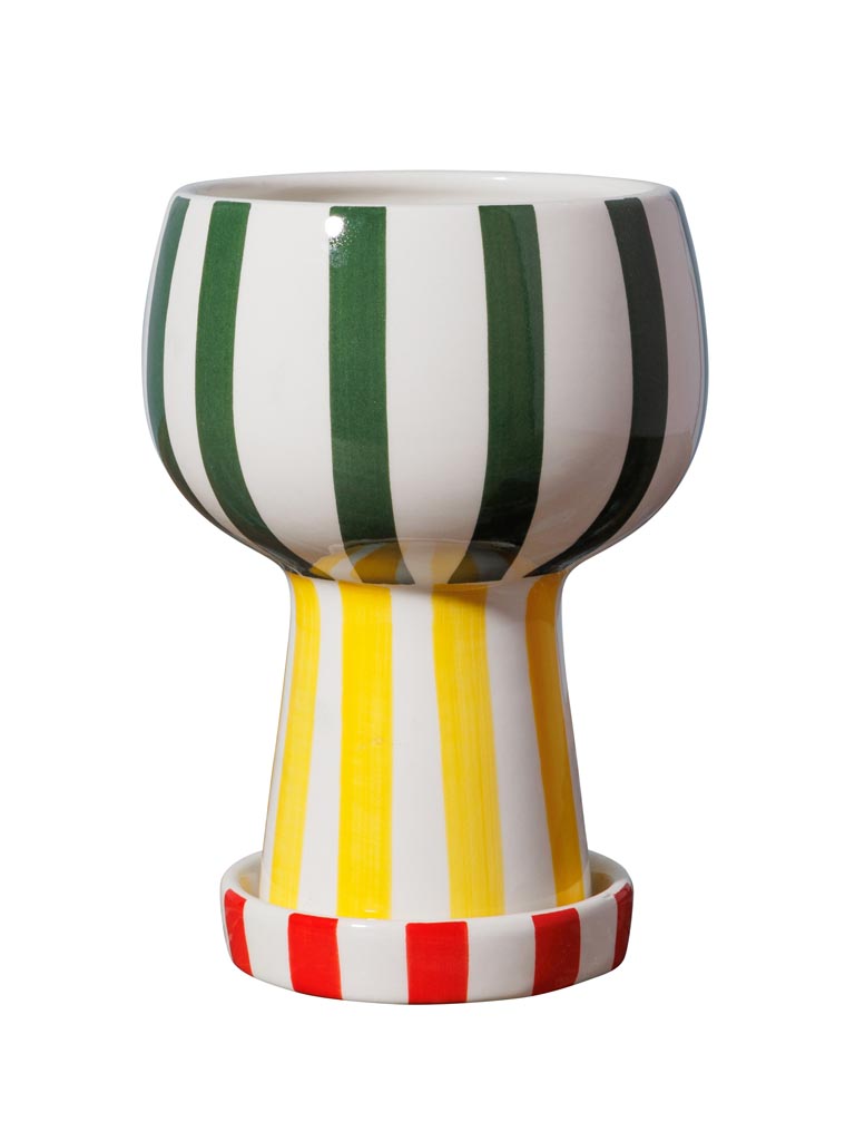 Striped tricolor vase Ippazio - 2
