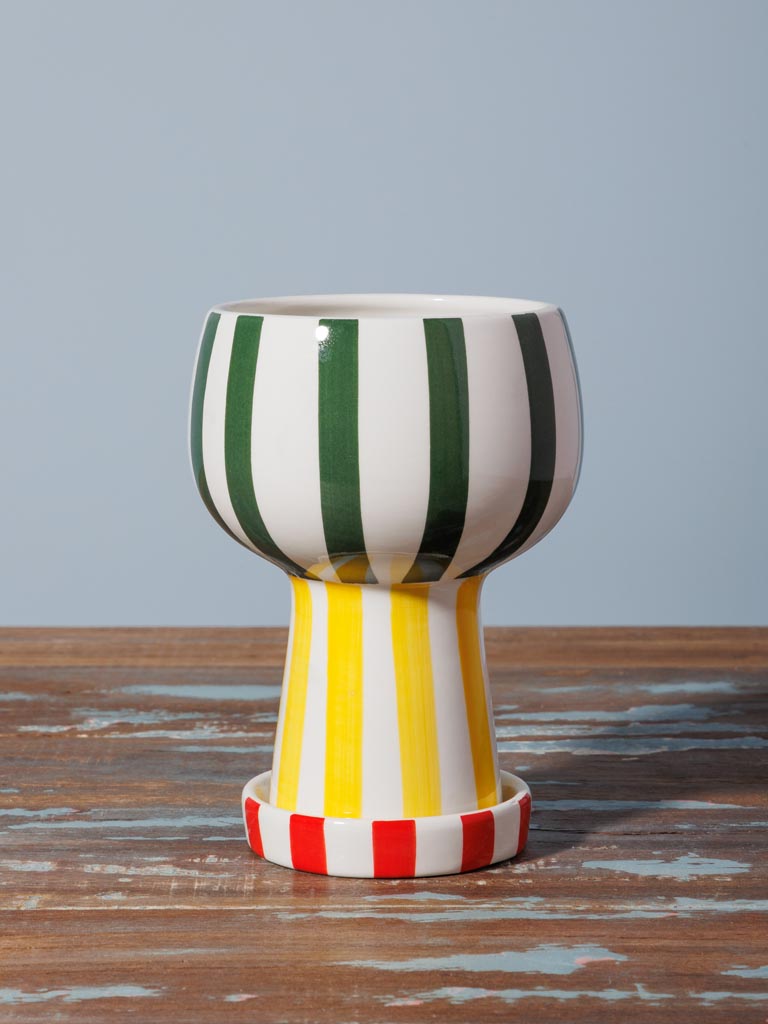 Striped tricolor vase Ippazio - 1