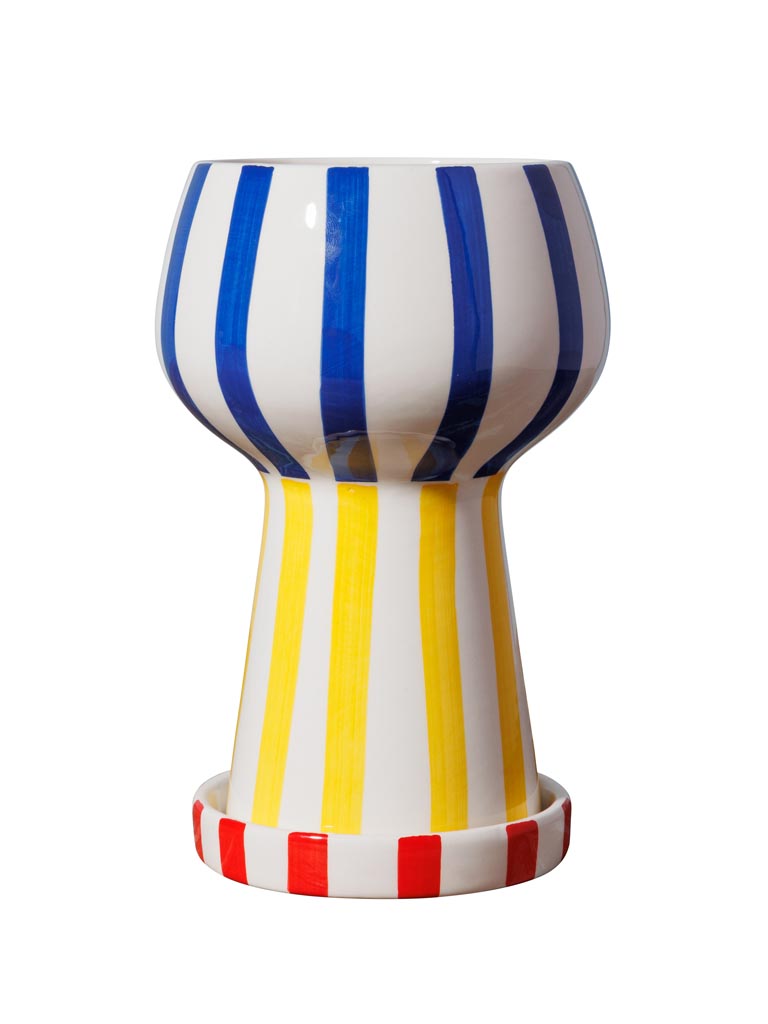 Striped tricolor vase Baccio - 2