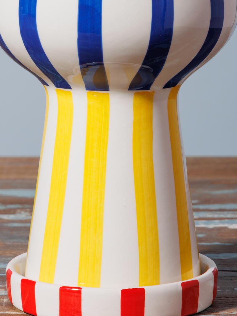 Striped tricolor vase Baccio - 3