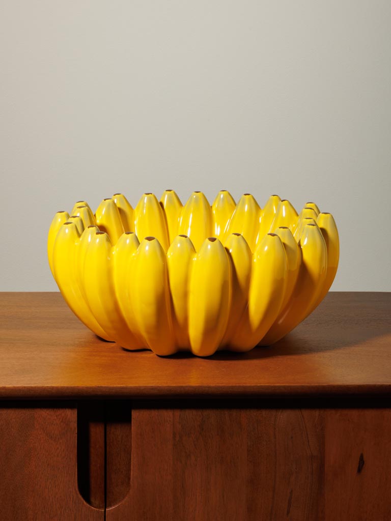 Large banana fruit basket in ceramic - 1
