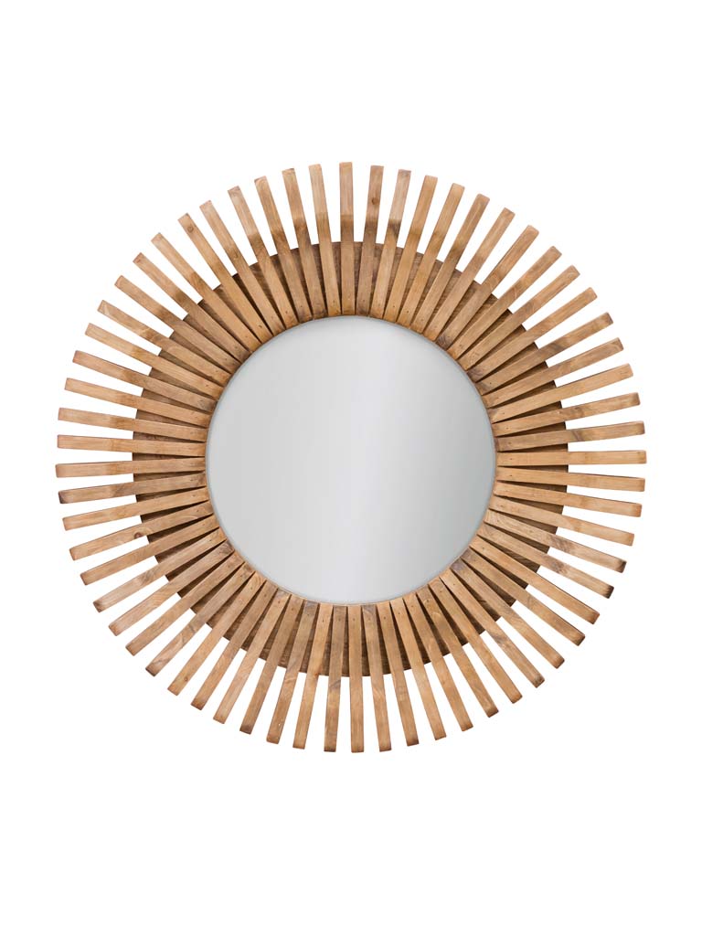 Round Souleiado mirror wooden strips - 2
