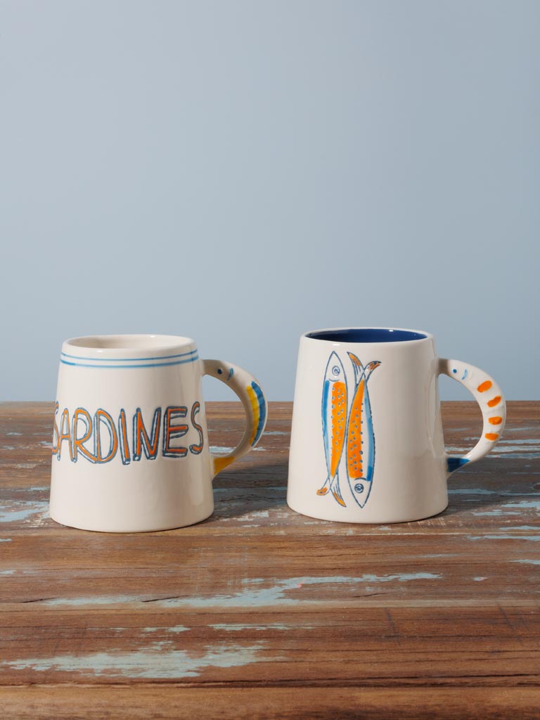 S/2 large mugs Sardines - 1