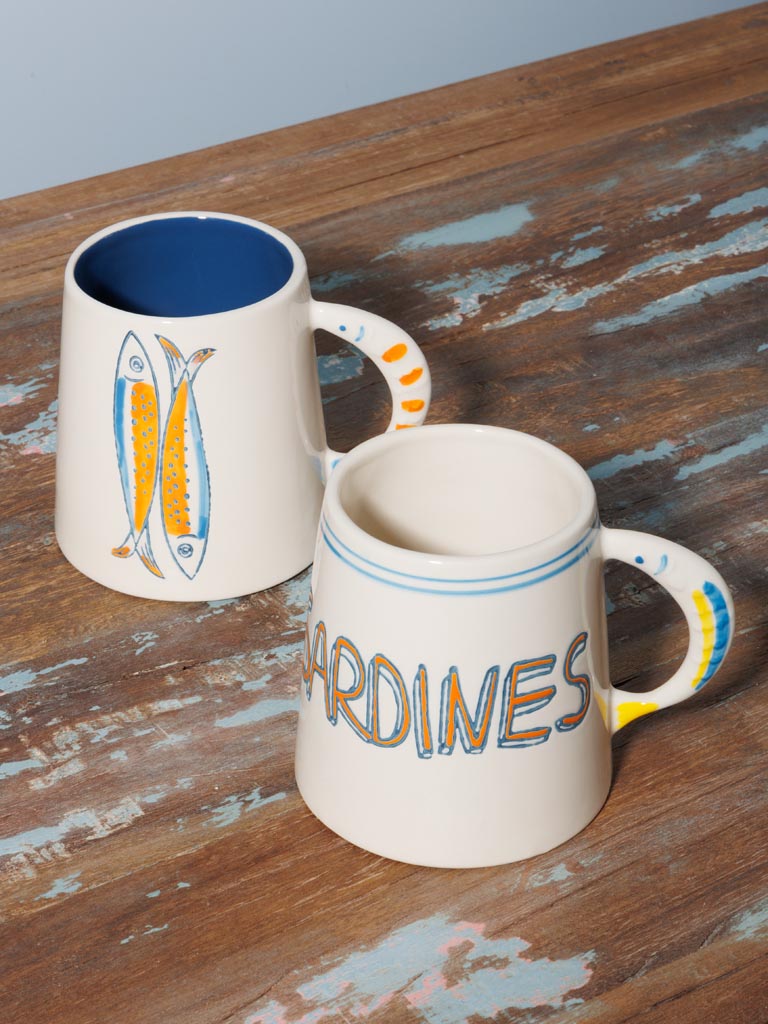 S/2 large mugs Sardines - 2