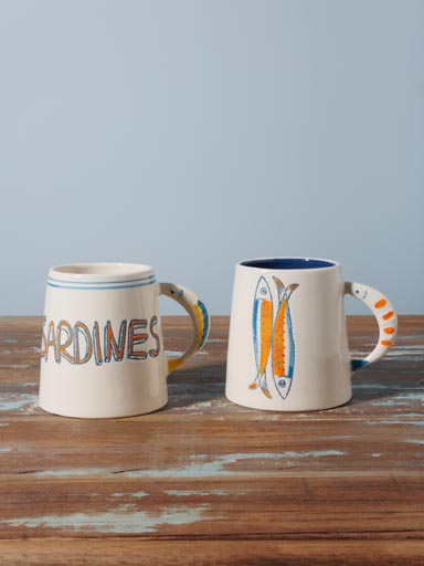 S/2 large mugs Sardines