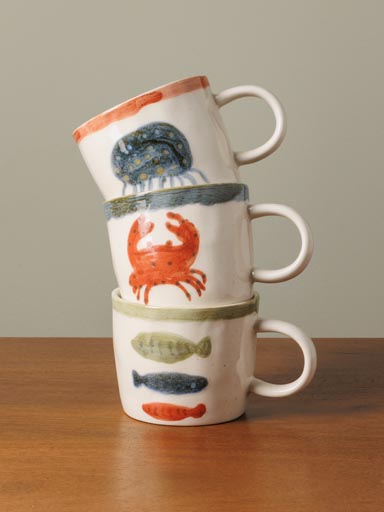 S/3 coffe cups Mare Amore