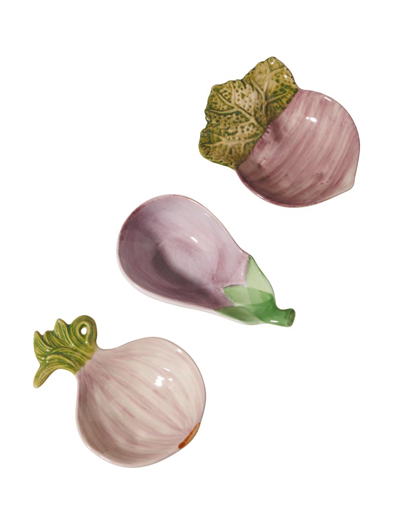 S/3 tiny dishes vegetables - 2