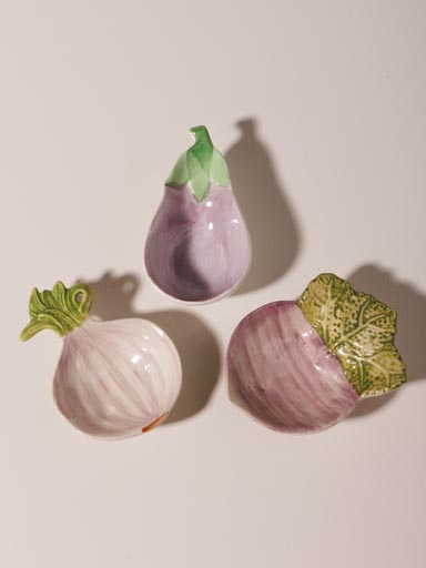 S/3 tiny dishes vegetables