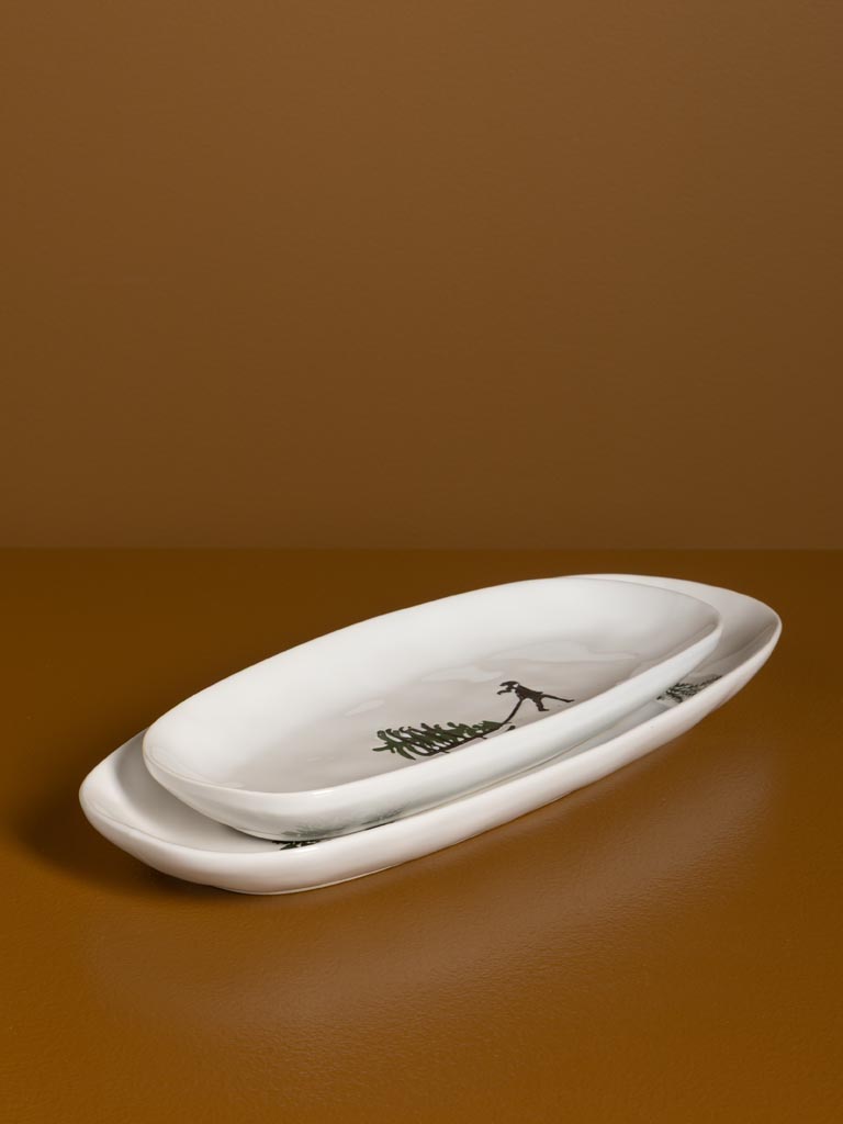 Large oval plate Slalom - 5