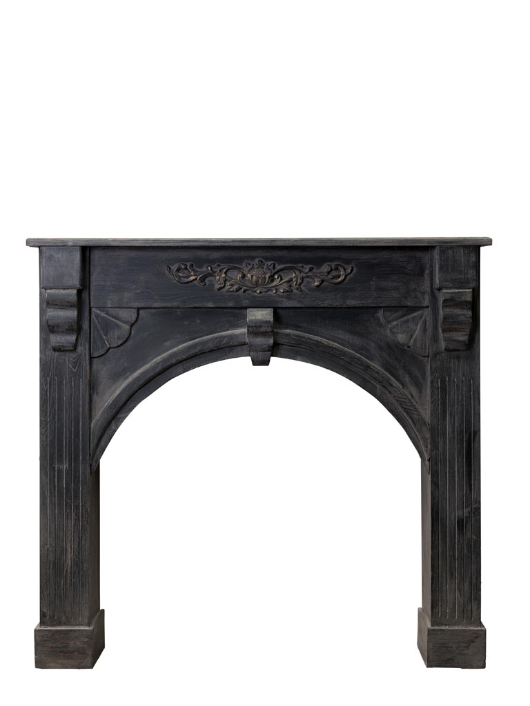 Fireplace console black patina Beaulieu - 2