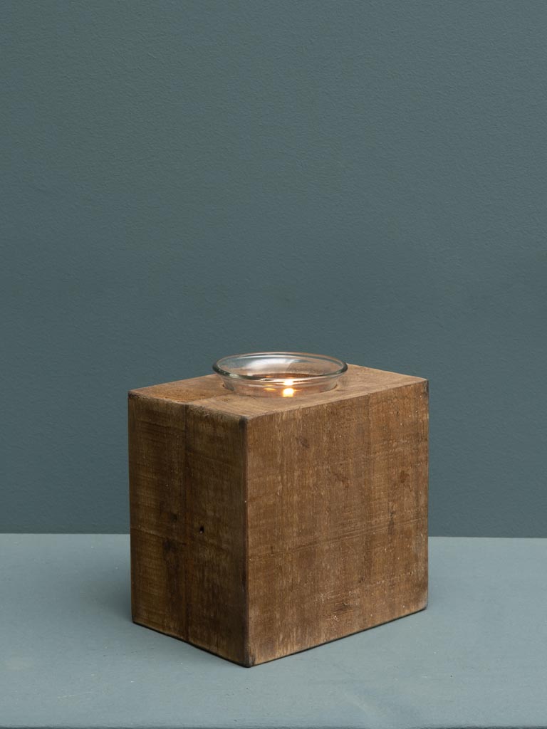 Wooden tealight holder - 1