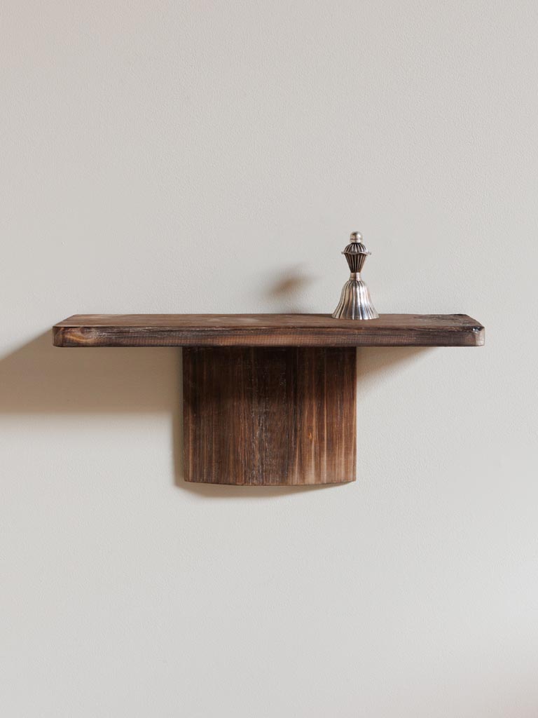 Small dark wooden wall shelf - 3