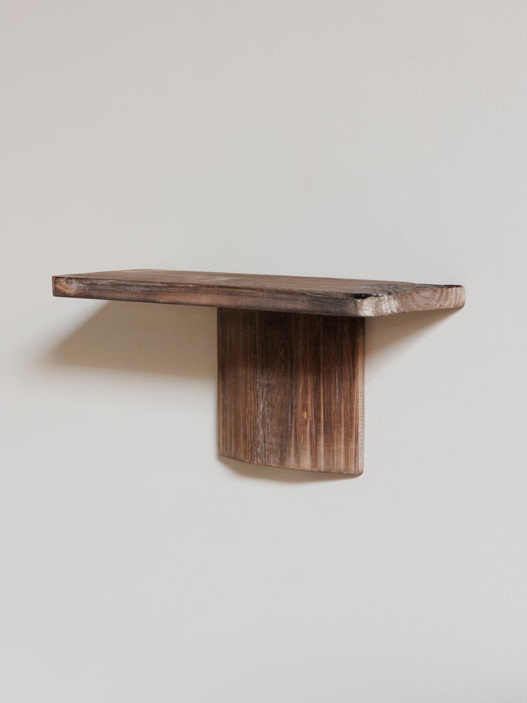 Small dark wooden wall shelf - 5