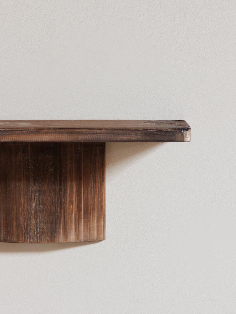 Small dark wooden wall shelf - 4