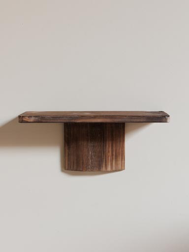 Small dark wooden wall shelf