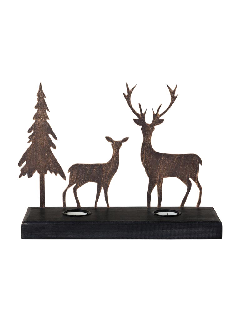 Candle holder deers in the forest - 2