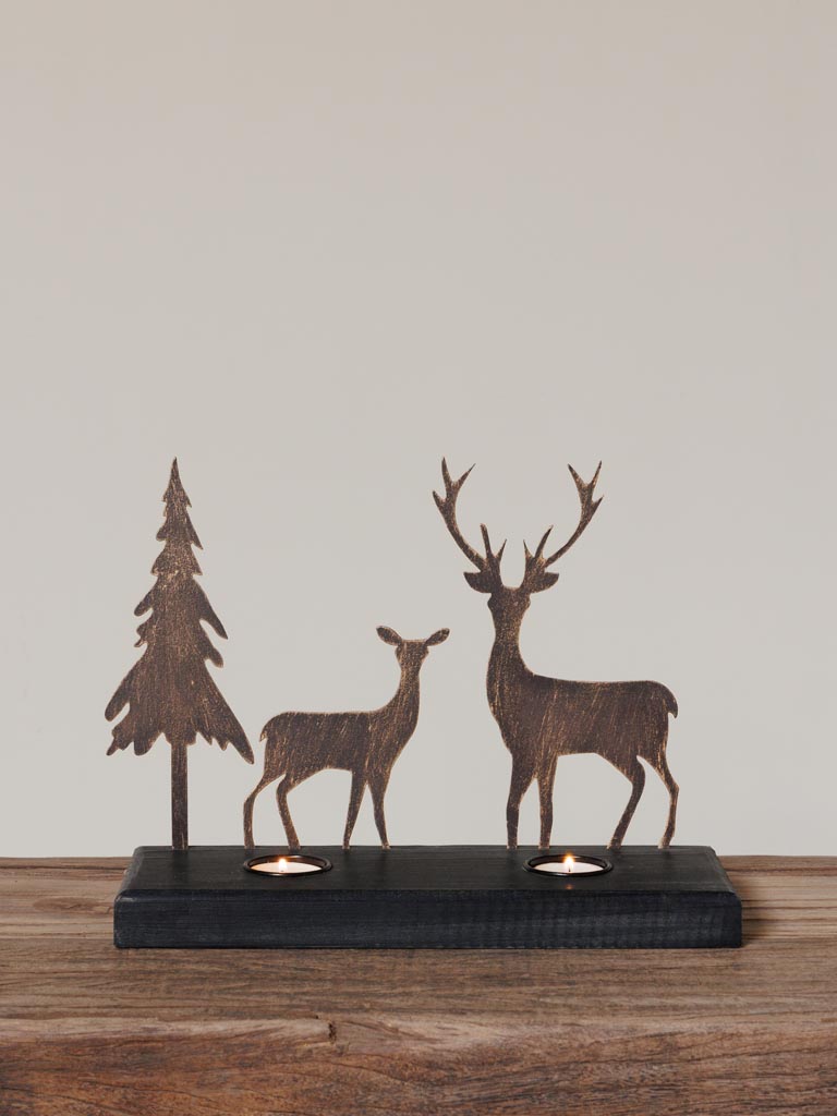 Candle holder deers in the forest - 1