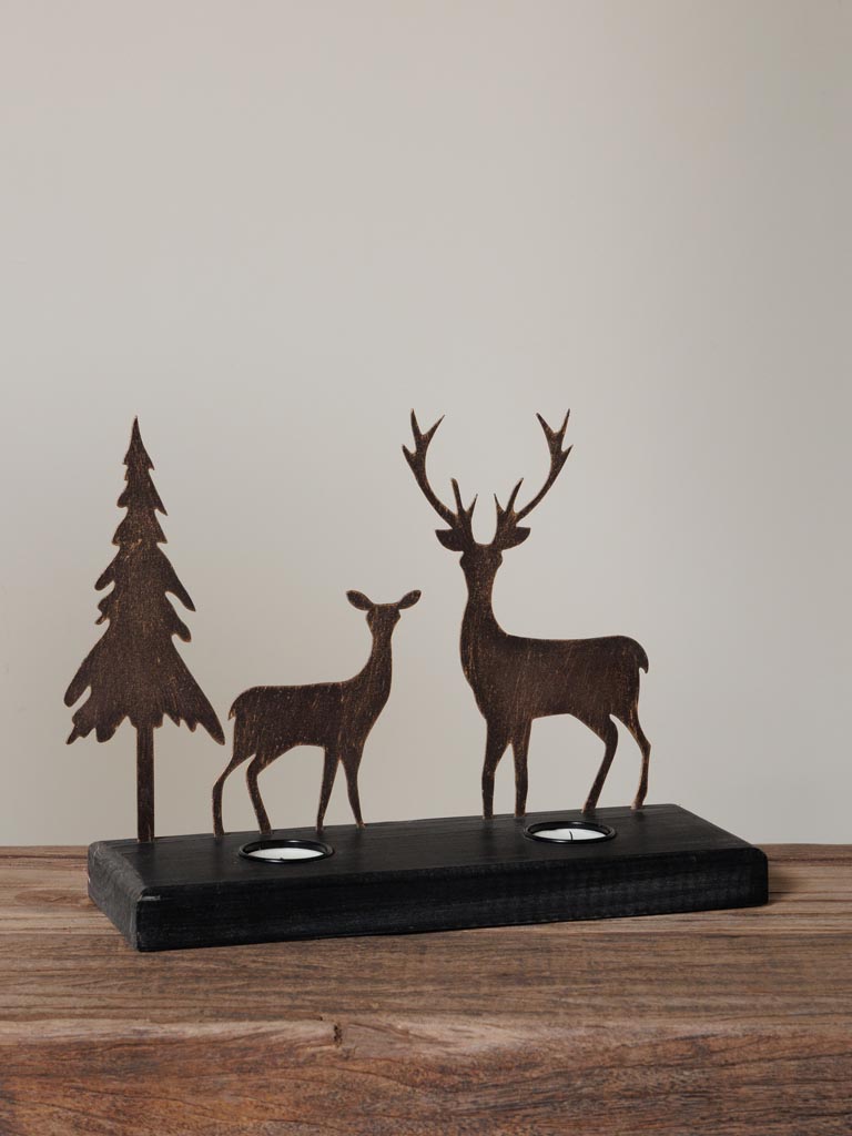 Candle holder deers in the forest - 3