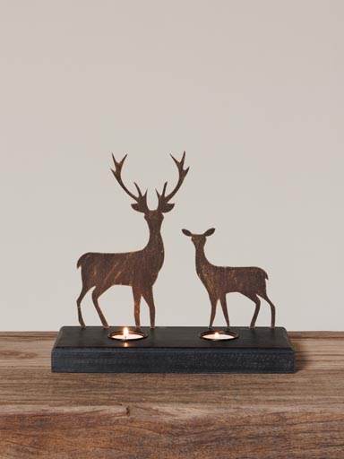 Candle holder deer and hind