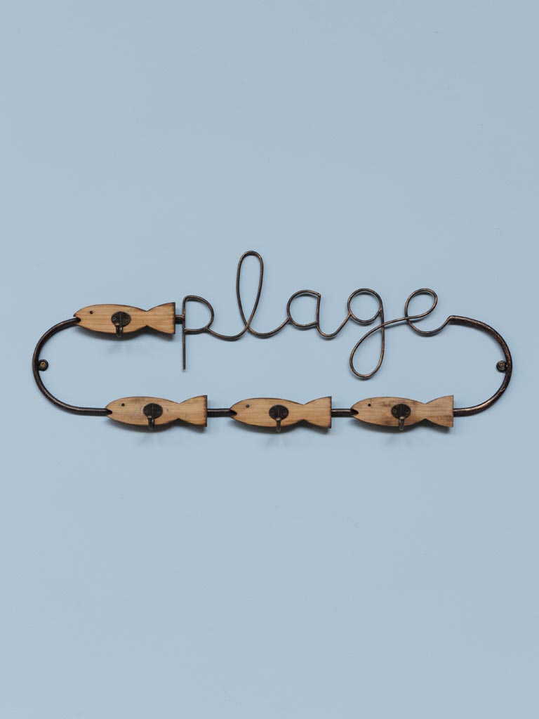 Wall coat rack 4 hooks Plage - 1