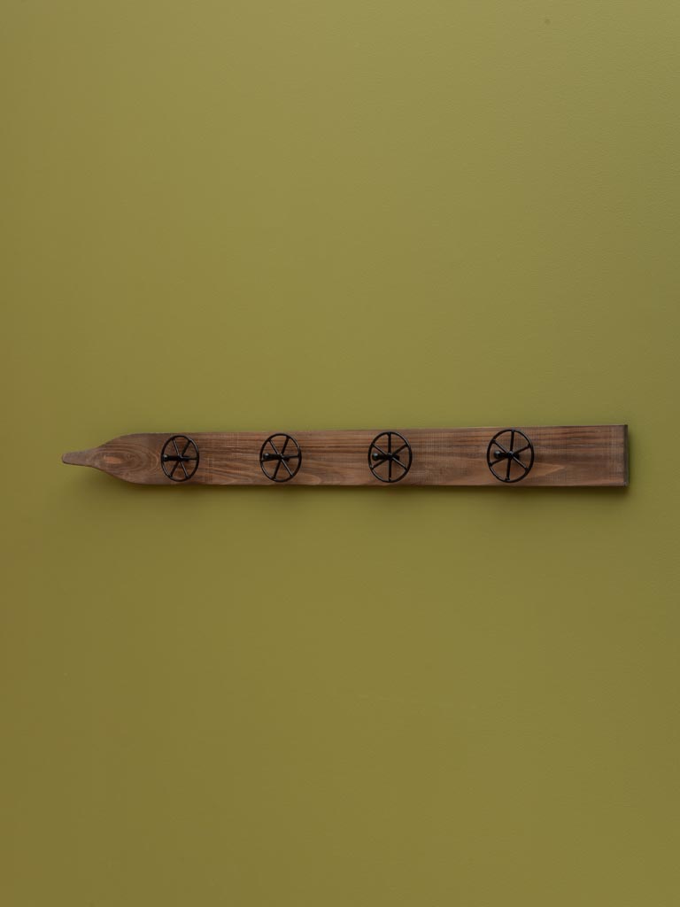 Porte manteau mural ski 4 crochets - 4