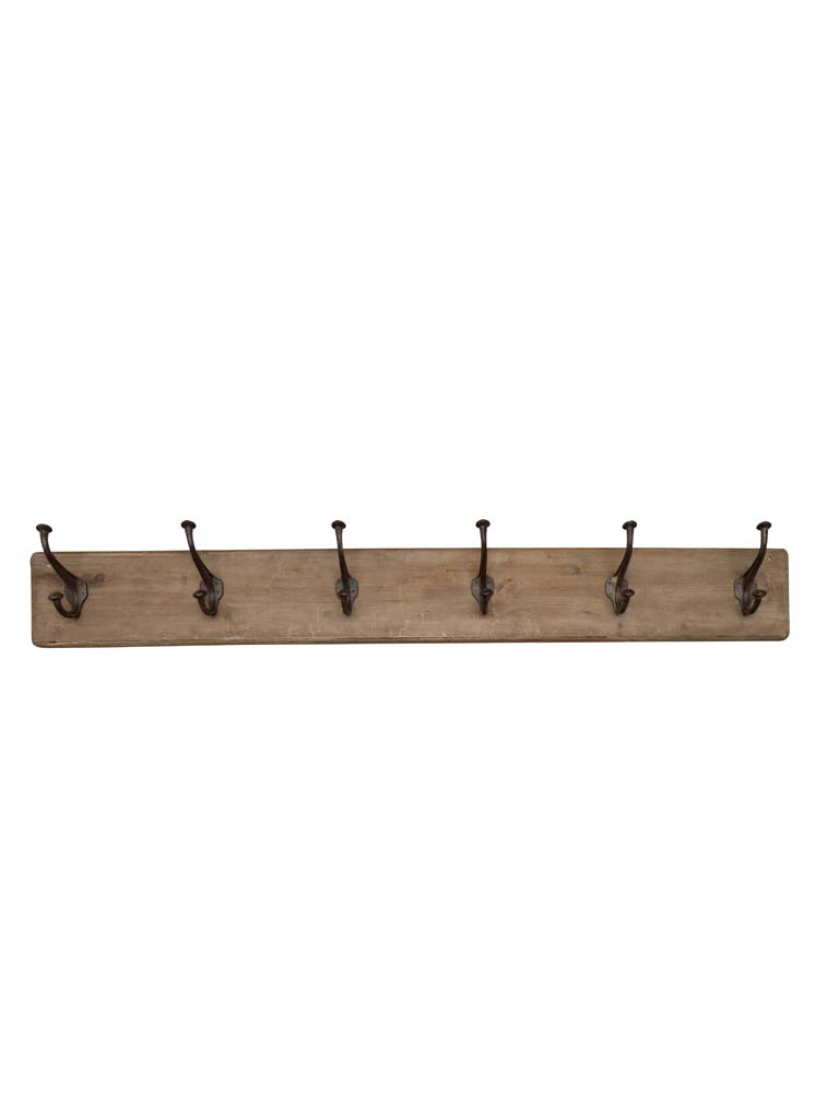 Coat rack 6 hooks fir wood 139 cm - 2