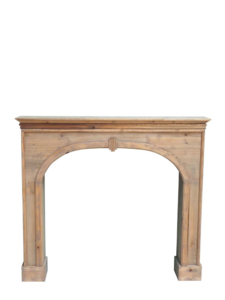 Wooden fireplace console 