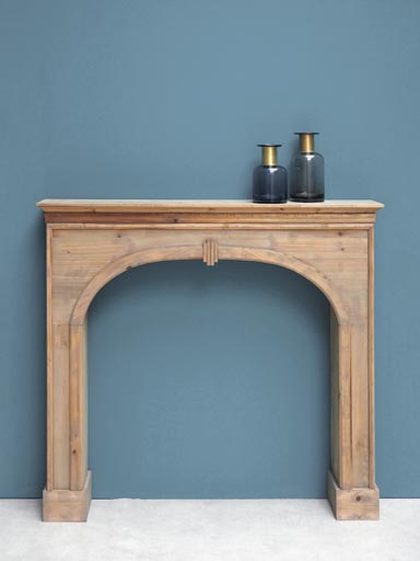Wooden fireplace console 