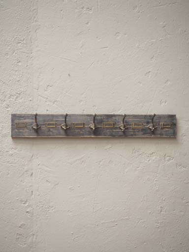 Black patina coat rack x5