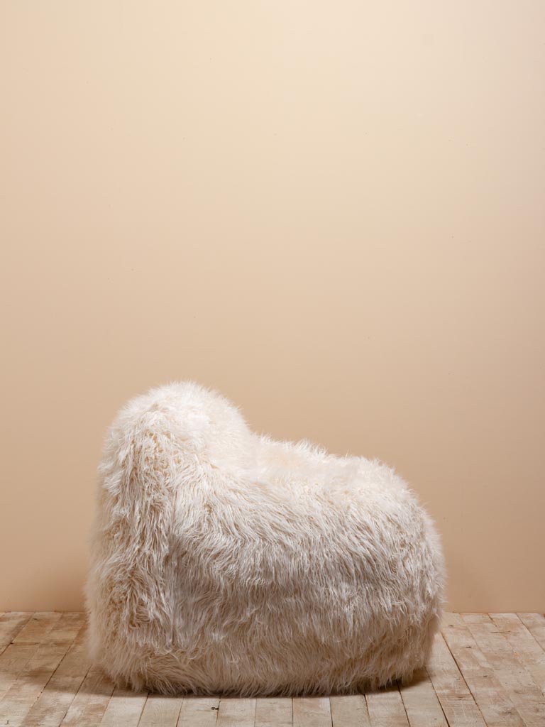 Fake fur armchair polar bear - 4