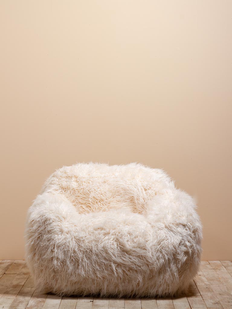 Fake fur armchair polar bear - 3