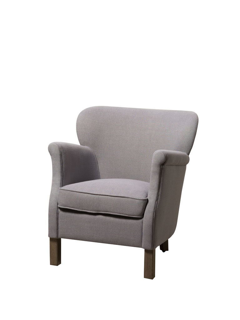 Fauteuil lin gris Turner - 2