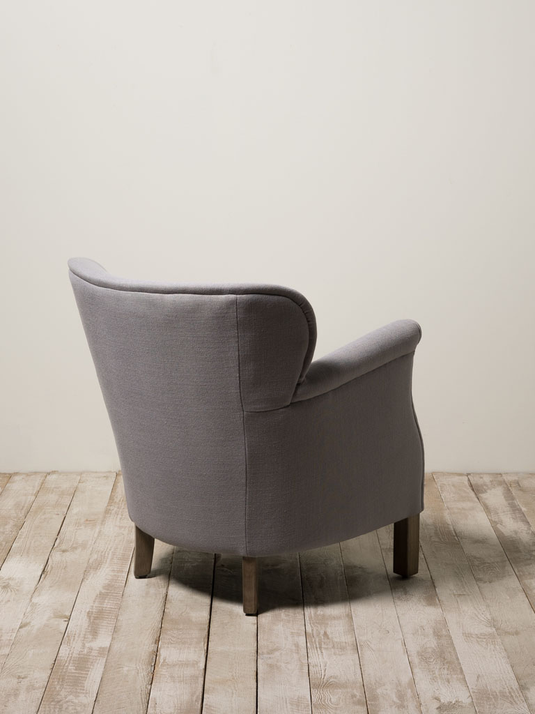 Fauteuil lin gris Turner - 4