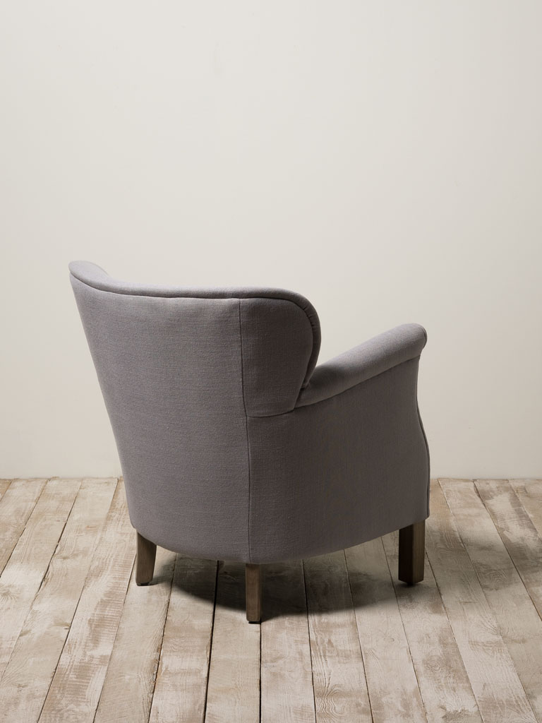 Armchair grey linen Turner - 4