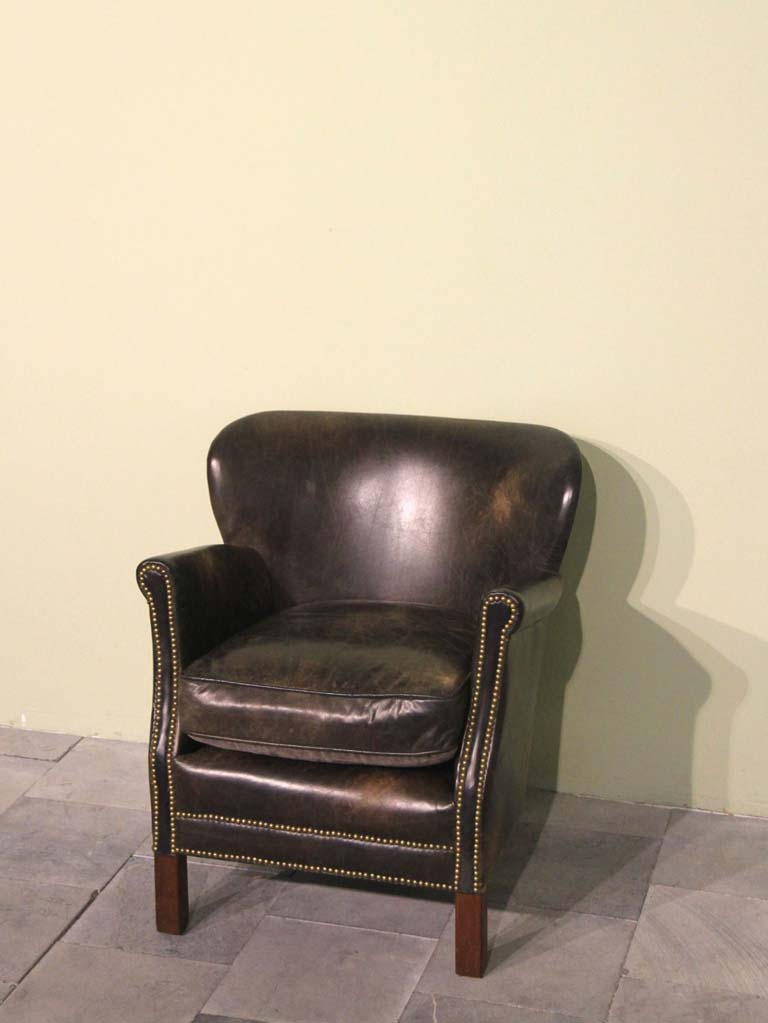 Leather armstool Turner 