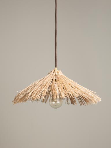 Small hanging bamboo hat lamp