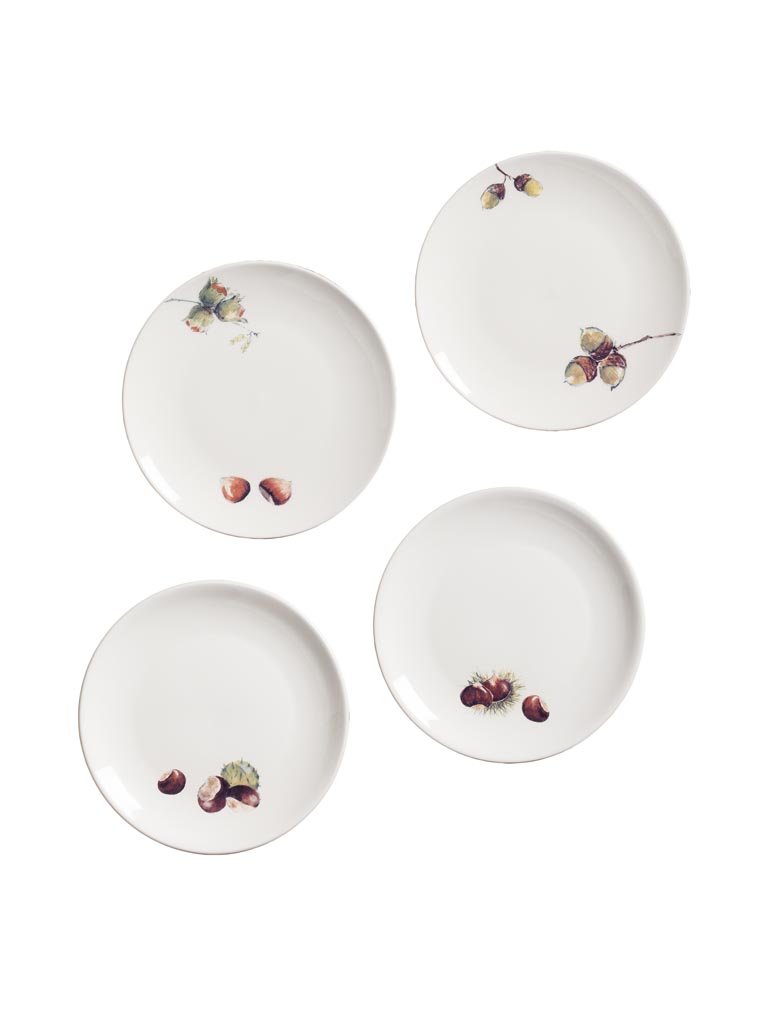 S/4 dessert plates Autumn fruits - AF CAROUGE - 2