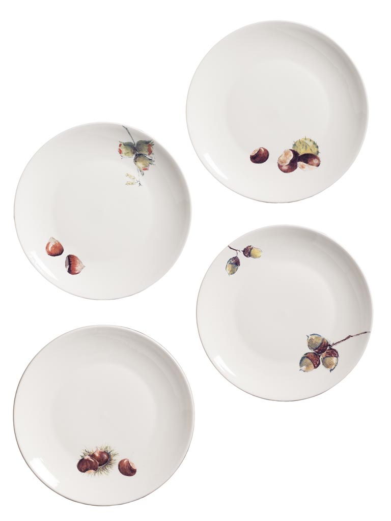 S/4 dinner plates Autumn fruits - AF CAROUGE - 2