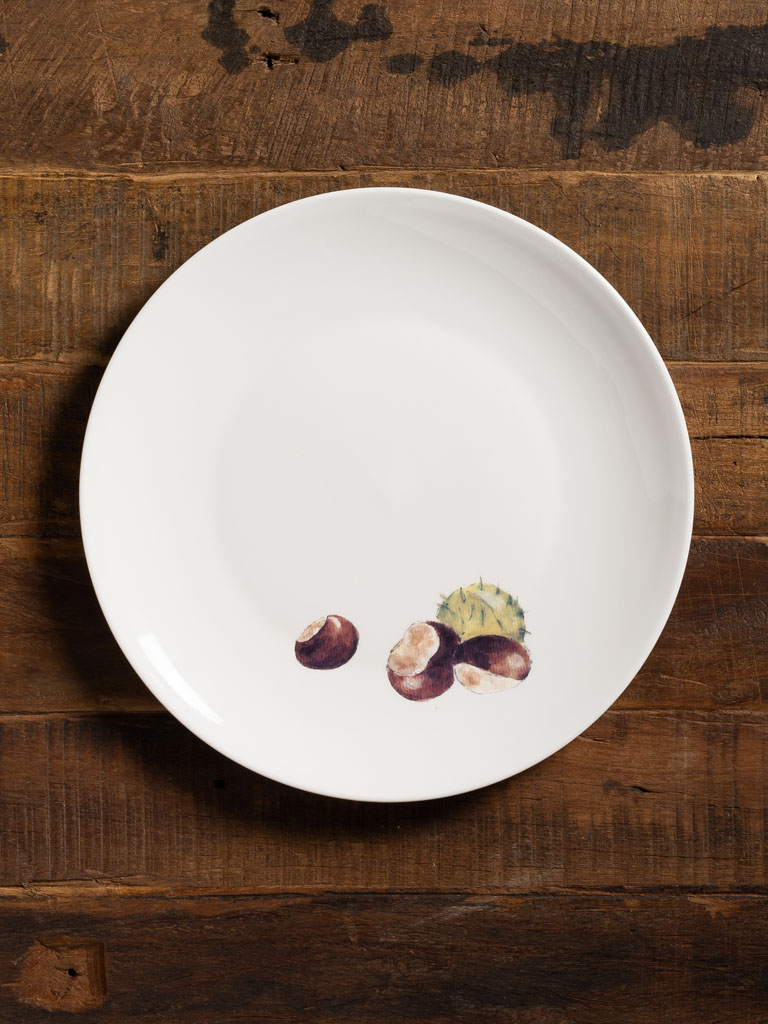 S/4 dinner plates Autumn fruits - AF CAROUGE - 5