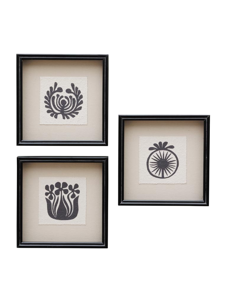 S/3 frames recycled paper Outrenoir - 2