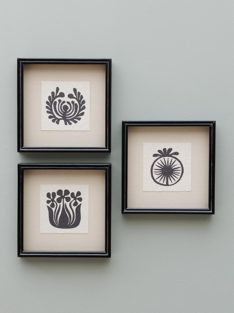 S/3 frames recycled paper Outrenoir - 1