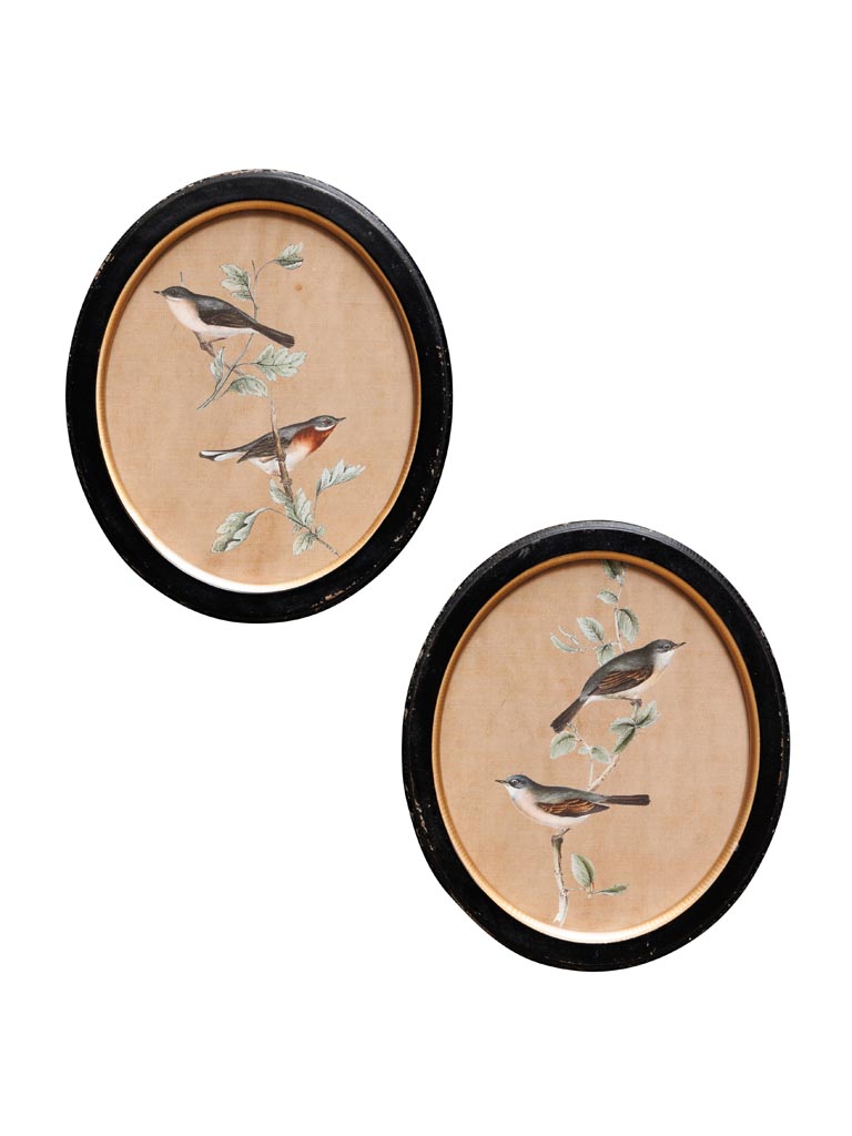 S/2 oval frames with birds Philomène - 2